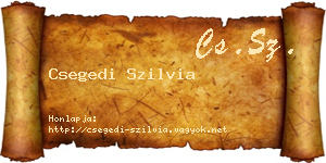 Csegedi Szilvia névjegykártya
