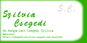 szilvia csegedi business card